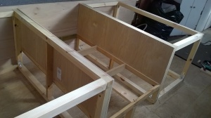 Rebuilt bed / dining area frame